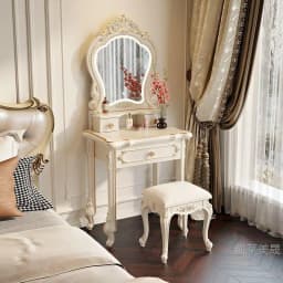 Hxl vanity table - all-in-one multifunctional makeup desk with storage for bedroom