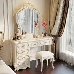 Hxl vanity table - all-in-one multifunctional makeup desk with storage for bedroom