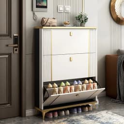 Ultra Thin Shoe Cabinet Modern Flip Door Shoe Storage Cabinet Large Capacity Entrance Organizer Slim Hallway Furniture HomeDecor