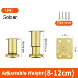 1PCS 8-110cm Adjustable Height Furniture Support Legs for Bed Frame Metal Adjustable Furniture Legs for Bed/Sofa/Cabinet/Couch