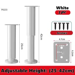 1PCS 8-110cm Adjustable Height Furniture Support Legs for Bed Frame Metal Adjustable Furniture Legs for Bed/Sofa/Cabinet/Couch