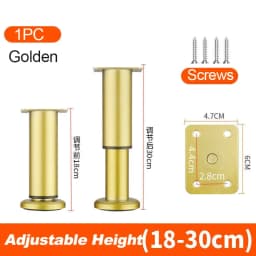 1PCS 8-110cm Adjustable Height Furniture Support Legs for Bed Frame Metal Adjustable Furniture Legs for Bed/Sofa/Cabinet/Couch