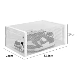 6/12/24pcs Transparent Shoe Boxes Stackable Shoe Cases Storage Plastic Shoes Box Dustproof Sneaker Boxes Shoes Furniture Organiz