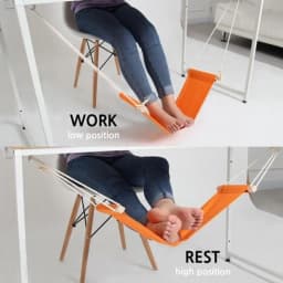 Creative Pastoral Resting Hammock Adjustable Polyester Cotton Cloth Foot Hammock Comfortable Office Desk Resting Swing