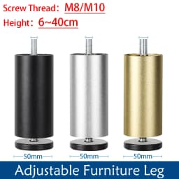Adjustable Furniture Leg M8 M10 Aluminum Alloy Table Legs For TV Cabinet/Wardrobe Cabinet Furniture Support Hardware