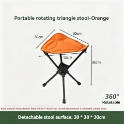 New Popular Outdoor Stool Folding Portable Triangular Stool Rotating Mazza Courtyard Subway Sketching Train Mazza Adjustable