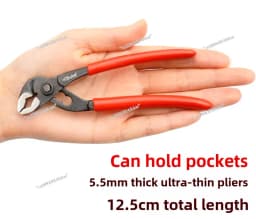Home DIY 5/6 Inch Mini Pump Clamp Small Pipe Pliers Ultra Thin Shifting Spanner Multifunctional Crescent Wrench No Button