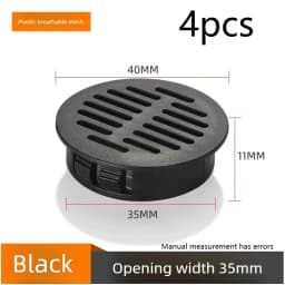 New! For 35/50mm Round Cabinet Air Duct Vent Plastic Louver Mesh Hole Plug Decoration Cover Wardrobe Grille Ventilation Systems