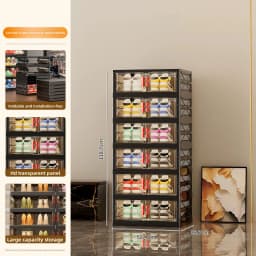 Living Room Shoe Cabinet Multilayer Storage Storage Folding Large Capacity Shelves Household Snack Cabinet Furniture