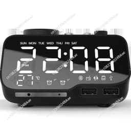 Bedhead Radio Alarm Clock Sound System Bedroom Clock Bluetooth Speaker USB Connection Phone Charging home 1 piece
