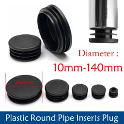 2-100Pcs Round Plastic Blanking End Cap 10mm- 140mm Chair Table Feet Cover Tube Pipe Insert Plugs Bungs Stoppers Round Cap
