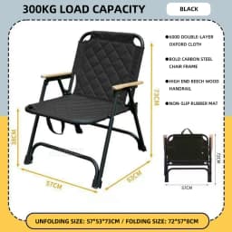 Outdoor Folding Chair – Lightweight / Portable, for Camping, Picnic, Beach, Hiking
