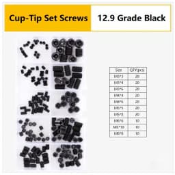 M3 M4 M5 M6 M8 304 316 Stainless Steel Hex Socket Drive Cone Dog Flat Cup Point Set Screw Assortment Kit Allen Head Grub Bolt