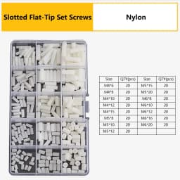 M3 M4 M5 M6 M8 304 316 Stainless Steel Hex Socket Drive Cone Dog Flat Cup Point Set Screw Assortment Kit Allen Head Grub Bolt