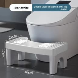 From China Thickened Toilet Stool Home Use Bathroom Chair Children Pregnant Women Footrest Plastic Material