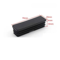 15~100mm Black Rectangular Steel Pipe Plug Plastic Furniture Leg Anti Slip Feet Protector Pad Tube Blanking End Cap Inserts Bung