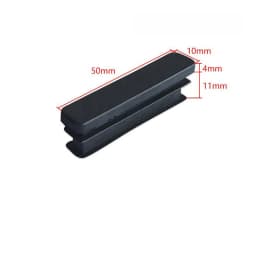 15~100mm Black Rectangular Steel Pipe Plug Plastic Furniture Leg Anti Slip Feet Protector Pad Tube Blanking End Cap Inserts Bung