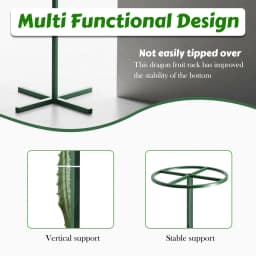 62-Inch Adjustable Support Frame Metal Dragon Fruit Stand Adjustable Vertical Gardening Trellise Indoor Outdoor Support