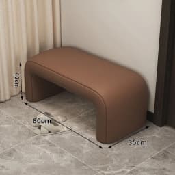 Minimalist style entrance shoe changing station, changing room fitting room, low stool, bench, anti cat scratch