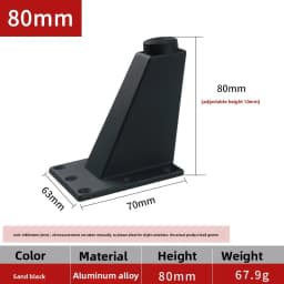 4 Pcs Adjustable Metal Furniture Leg Sofa Bed TV Cabinet Legs Furniture Feet Thick Aluminum Alloy Table Cabinets Feets
