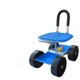 Multi-Functional Farm Stool Portable Trimming Cart Height Adjustable Chair Field Seat for Gardening 360° Rotatable Farming Bench