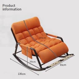 Double Rocking Chair Adults Casual Sleeping for Home Use, Nap Lounge Chair Balcony Living Room Lazy Person Leisure Chair