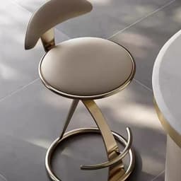 Luxury High-End Metal Dining Chair Modern Simple Home Bar Cafe Front Desk Chair Light Leisure Furniture for Office