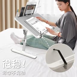 Foldable and Adjustable Bed with Small Table Dormitory Study Desk Laptop Desk Children's Reading Desk