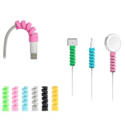 5/10/20/50pcs Cable Protector Silicon Data Cable Spiral Winder Wire Cord Organizer Cover For iPhone Phone USB Charger Cable Cord