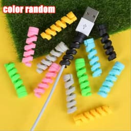 5/10/20/50pcs Cable Protector Silicon Data Cable Spiral Winder Wire Cord Organizer Cover For iPhone Phone USB Charger Cable Cord