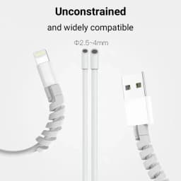 5/10/20/50pcs Cable Protector Silicon Data Cable Spiral Winder Wire Cord Organizer Cover For iPhone Phone USB Charger Cable Cord