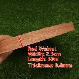 50m Roll Natural Wood Veneer Edge Banding (White Oak Red Oak Walnut Maple Cherry Sapele) for Furniture Panel Edging Repair