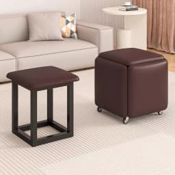 -For Small Velvet Seat Storage Foldable Leather 5 in 1 Home Modern Stools Ottomans Living Room Interior Chairs Sets&