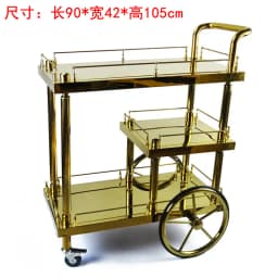 Cake Trolley Stainless Steel Dining Cart KTV Wine Hotel Service Tea Cart Three Layers, Snack Delivery Cart