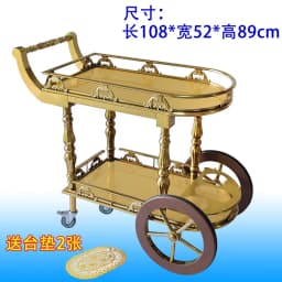 Cake Trolley Stainless Steel Dining Cart KTV Wine Hotel Service Tea Cart Three Layers, Snack Delivery Cart