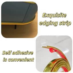 1PC 5m/196.85in Self-adhesive Cabinet Edge Strip,U-shaped Edge Banding,PVC Border Decoration,wardrobe and Desktop Edge Protector