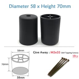 Round Plastic Chair Table Sofa Furniture Legs Anti-slip And Silent Heightening Floor Furnitures Protector Noise Elimination