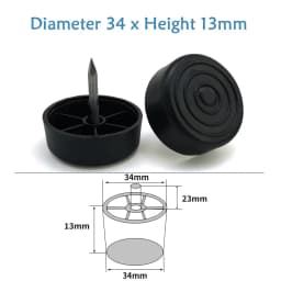 Round Plastic Chair Table Sofa Furniture Legs Anti-slip And Silent Heightening Floor Furnitures Protector Noise Elimination