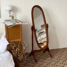 Korean Blogger Ins Style Floor Mirror Bedroom Retro French Medieval Style Dressing Mirror Source Factory One Piece Wholesale