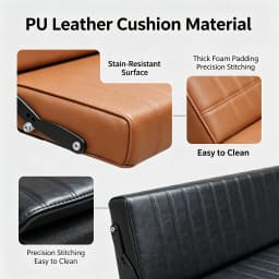 Space-saving PU Leather RV Wall-mounted Flip-over Sofa Bed for RVs and Caravans