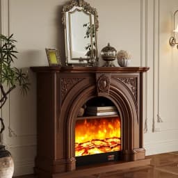 French vintage solid wood mantel/entrance cabinet small apartment living room fire/fireplace cabinet decorative cabinet sideboar