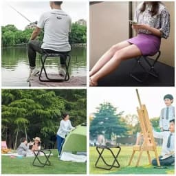 Portable Folding Chair Bench Fishing Stool Travel Camping Horse Stool Stools Train Subway Queuing Portable Stools Outdoor Tool