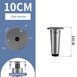 4PCS Stainless Steel Heavy Duty Metal Cabinet Feet Adjustable - Support Legs for Bathroom Vanity,TV Stand,Coffee Table,Base Legs