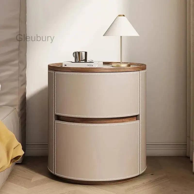 Bedside Table Glamour Creative Round Delicacy Design Italian Simple Night Table Modern Luxury Table De Chevet Bedroom Furniture