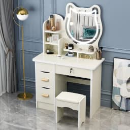 @#Wholesale Pink Dressing Table Modern High Quality Dresser Set Small Vanity Girl Designer Makeup Table Lighted Mirror Bedroom
