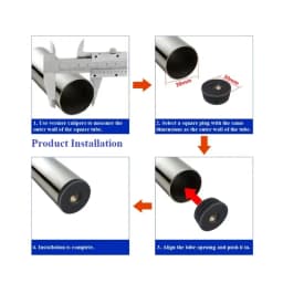 M6 M8 M10 Black Round Plastic Pipe Plugs Adjustable Screw Foot Pad Furniture Leg Cover End Caps 16 19 20 22 25 30 38 50mm