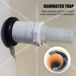 Rain Catcher Rain Barrel Diverter Rainwater Collection System 1 Set 75Mm Flex Hose Durable Sealing Rubber Ring Durable