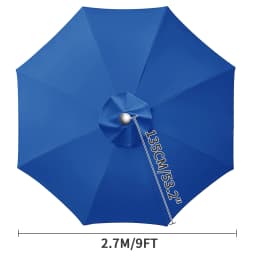 Waterproof Replacement Umbrella Cloth 6Ribs/8Ribs Parasol Replacement Cover Market Patio Umbrella Cloth Canopy Cover Shade Sail
