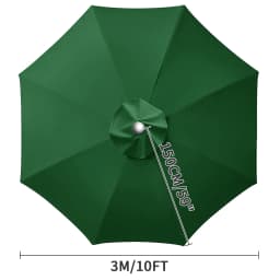 Waterproof Replacement Umbrella Cloth 6Ribs/8Ribs Parasol Replacement Cover Market Patio Umbrella Cloth Canopy Cover Shade Sail