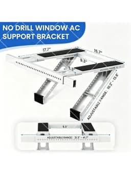 Heavy Duty Foldable AC Bracket, Universal Wall Mount for Window Air Conditioner, Max Load 200kg